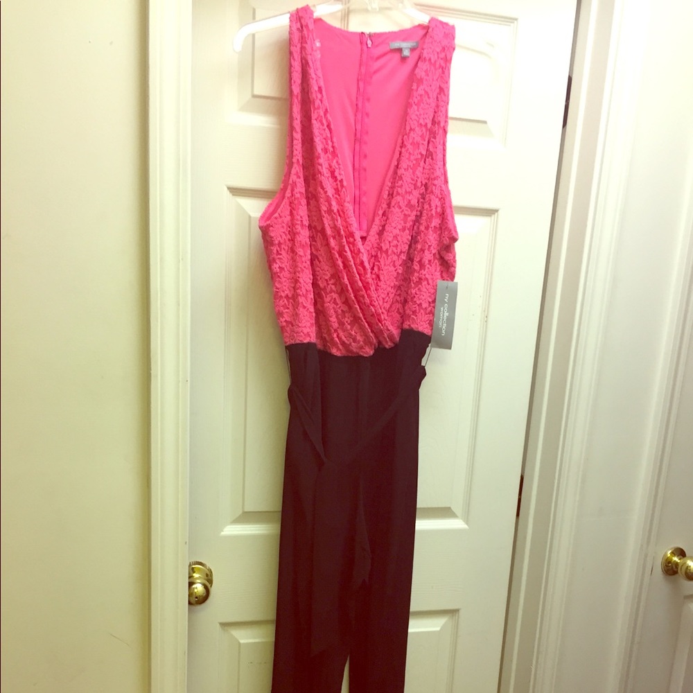 Two tone and textured Jumpsuit